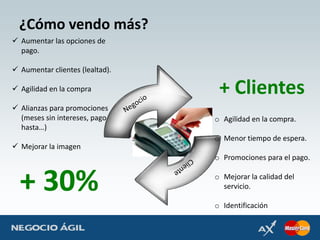 ¿Cómo vendo más?Aumentar las opciones de pago.