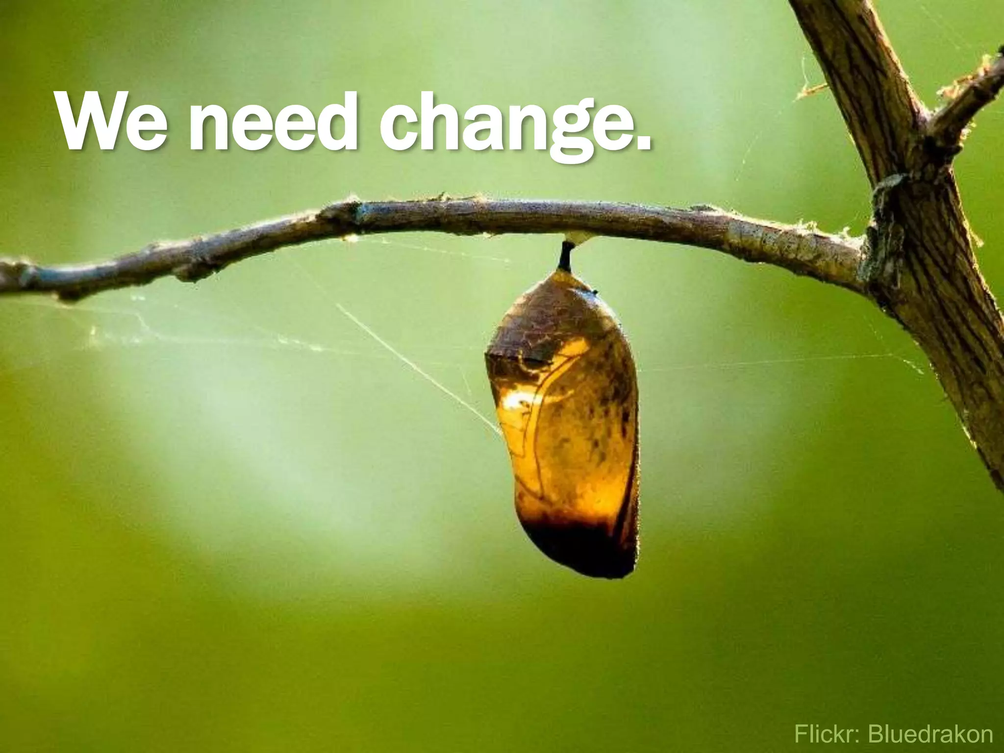 We need change.Flickr: Bluedrakon