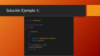 Cómo y para qúe usar un ciclo do while en c++ | PPTX