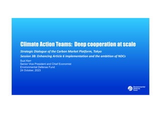 8th Strategic Dialogue of the CMP - Suzi Kerr, Environmental Defense ...