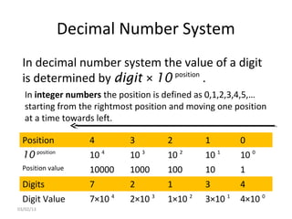Cmp104 lec 2 number system | PPT