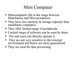 Cmp104 lec 4 types of computer | PPTX