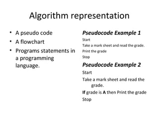 Cmp104 lec 7 algorithm and flowcharts | PPT
