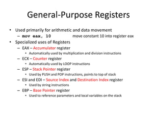 Computer Register Eax CMP 221.pptx computer science machine and assembly language | PPTX