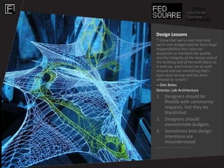 Federation Square Program Federation Square Case Study | PPTX