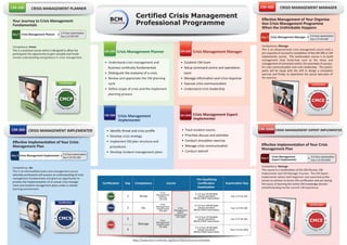 Certified Crisis Management Professional Programme Brochure 