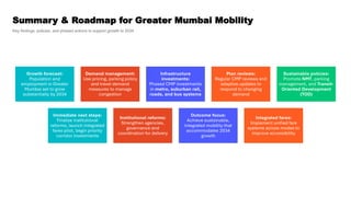 Compressive Mobility Plan Map Comprehensive Mobility Plan for Greater Mumbai | PDF