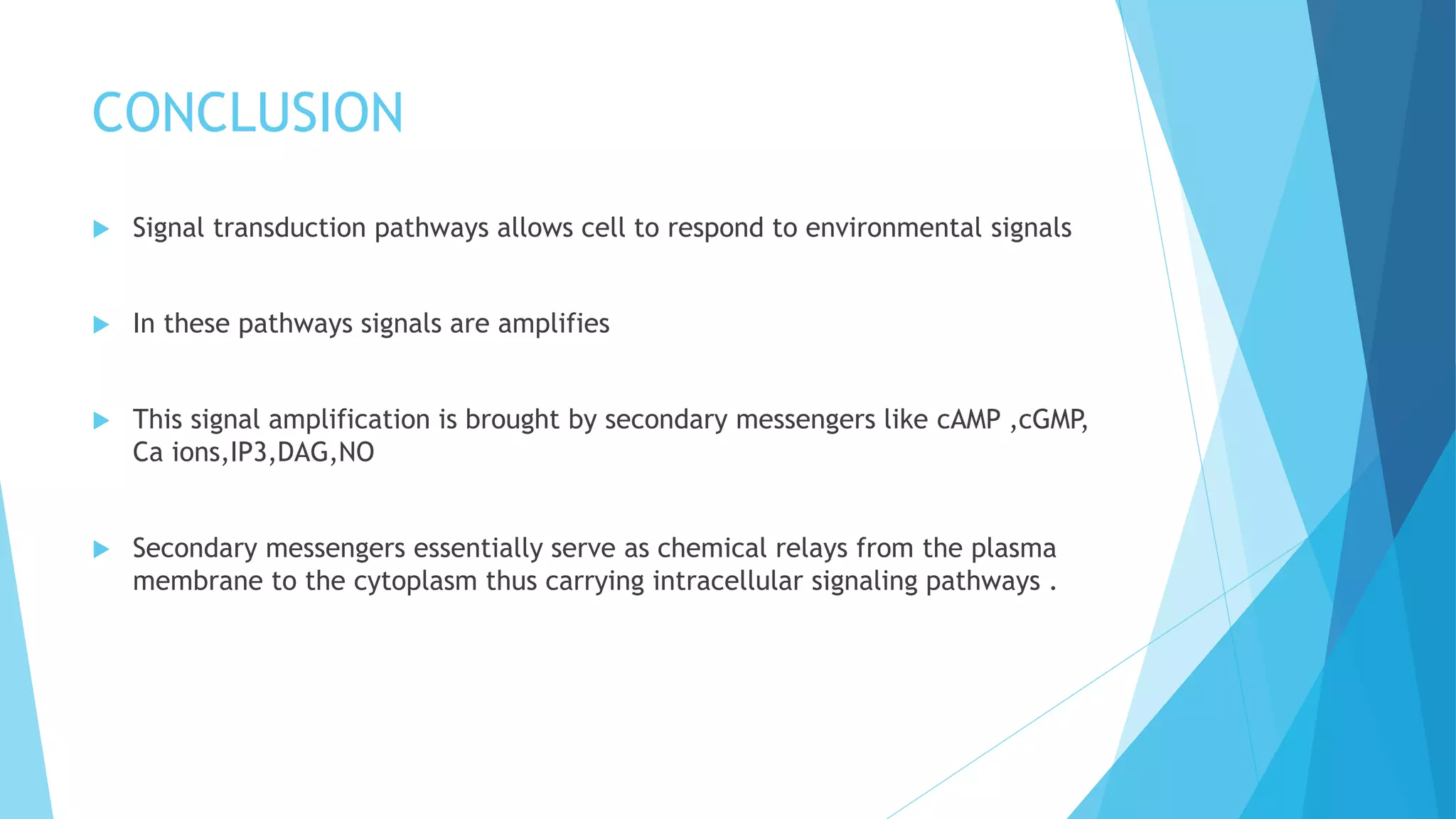 Cell Signalling and Secondary messengers | PPTX