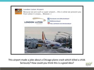 This airport made a joke about a Chicago plane crash which killed a child.
Seriously? How could you think this is a good idea?
 