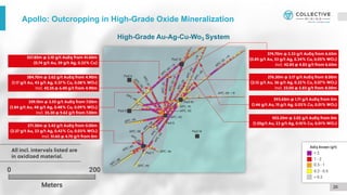 Apollo: Outcropping in High-Grade Oxide Mineralization
26
High-Grade Au-Ag-Cu-Wo3 System
 