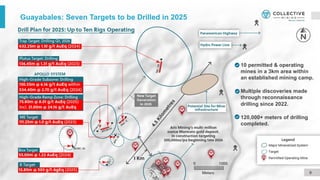 Guayabales: Seven Targets to be Drilled in 2025
9
10 permitted & operating
mines in a 3km area within
an established mining camp.
Multiple discoveries made
through reconnaissance
drilling since 2022.
120,000+ meters of drilling
completed.
 