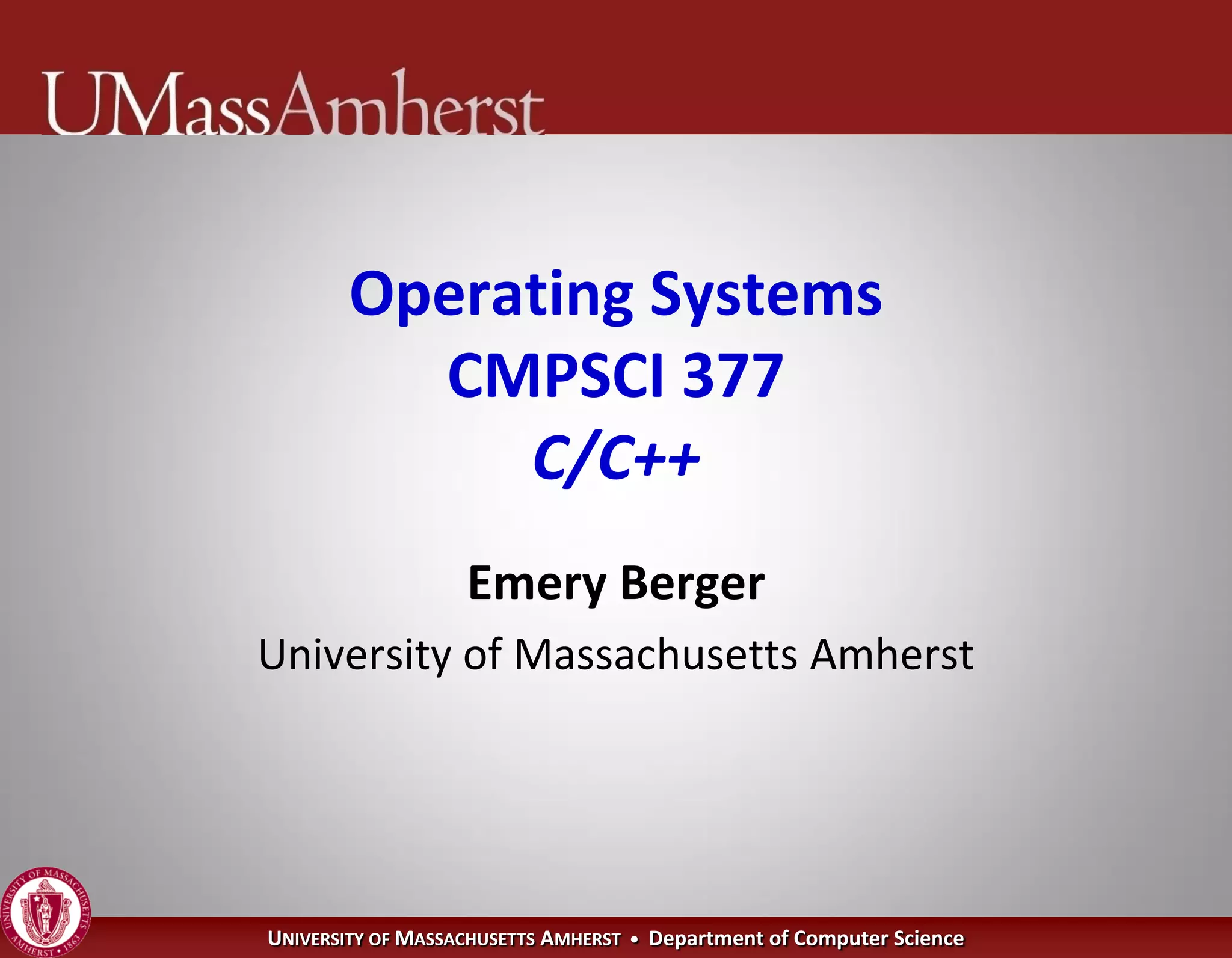 Operating Systems - Intro to C++ | PDF | Programming Languages | Computing