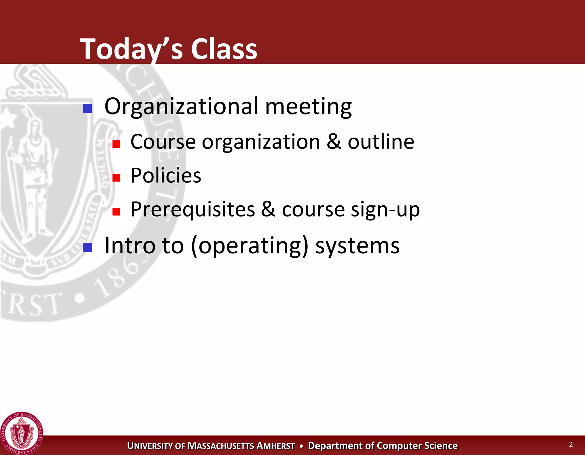 Operating Systems - Introduction