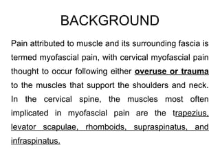 Myofascial Pain Syndrome | PPT