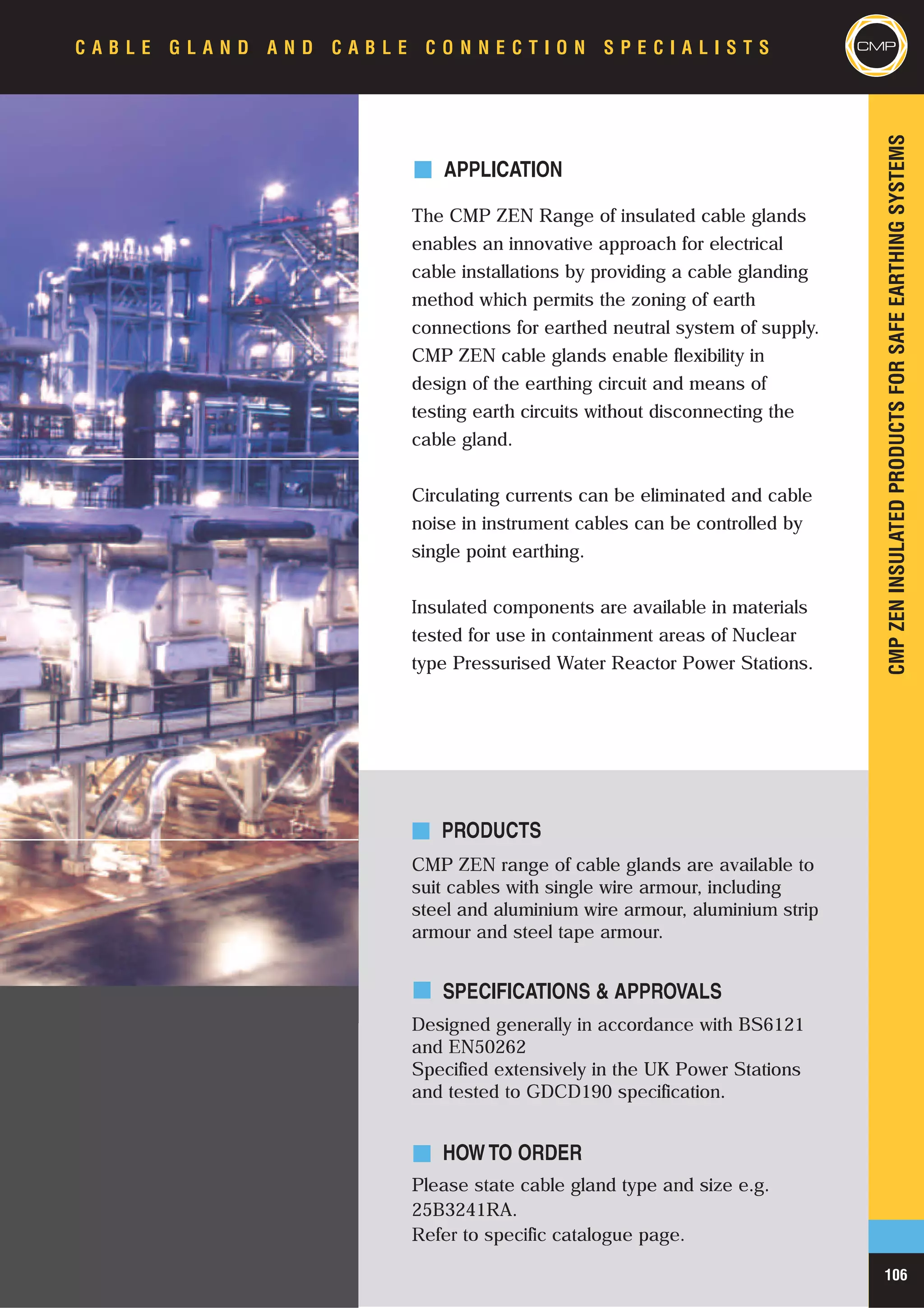 CMP Zen High Voltage Cable Glands - CMP Zen Insulated Cable Glands | PDF