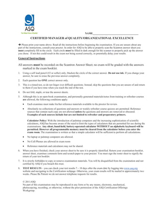 Cmqoe sample-exam | PDF