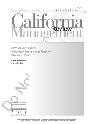 Cmr from volume to value cmr442 pdf-eng