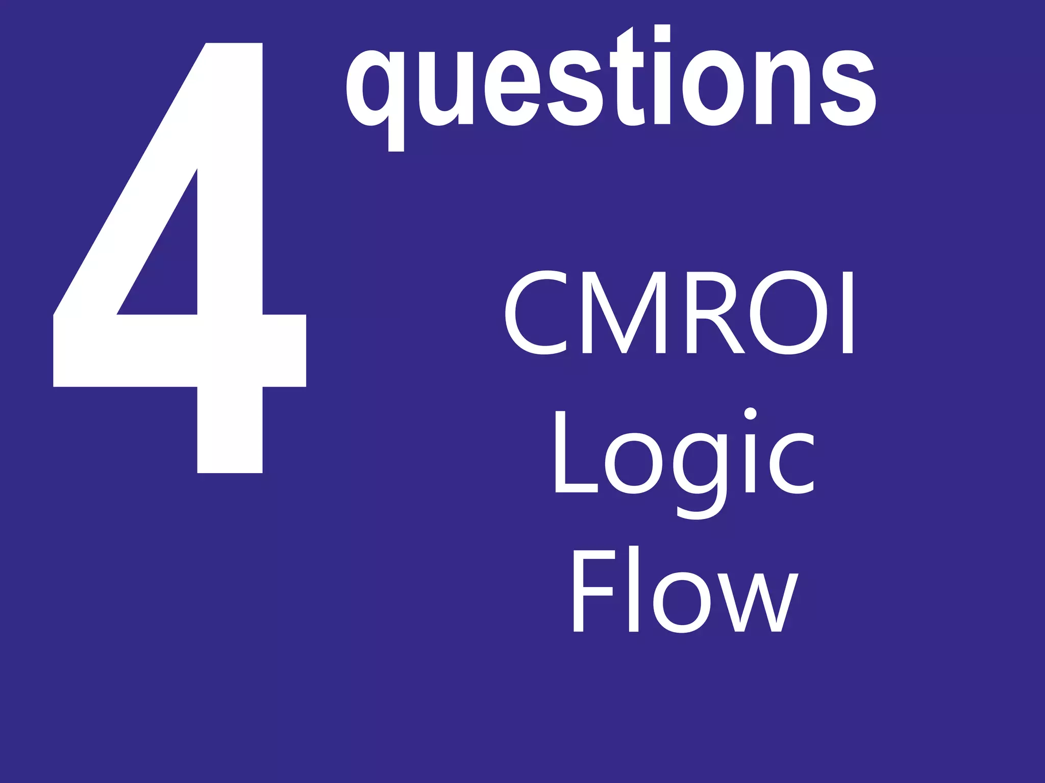 Copyright Prosci 2015. All rights reserved.12
CMROI
Logic
Flow
questions
 