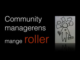 Community
managerens
mange   roller
 