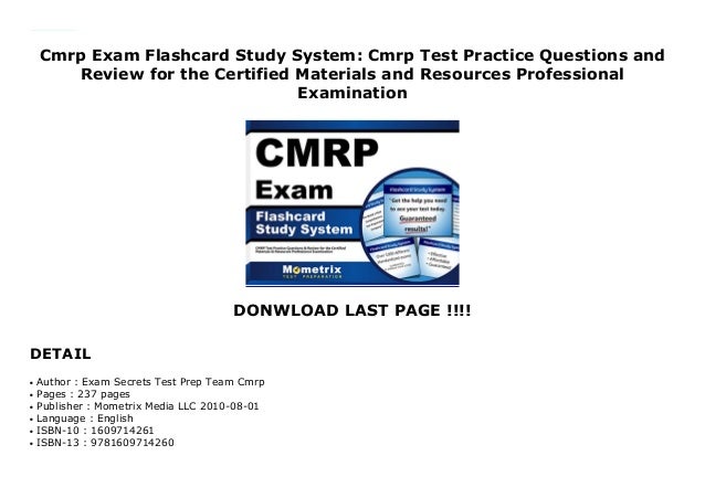 CMRP Demotesten