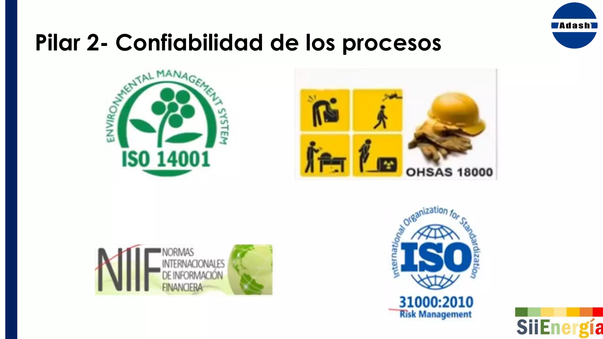 Pilar 2- Confiabilidad de los procesos
 