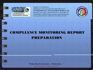 Compliance Monitoring report CMR presentation.ppt