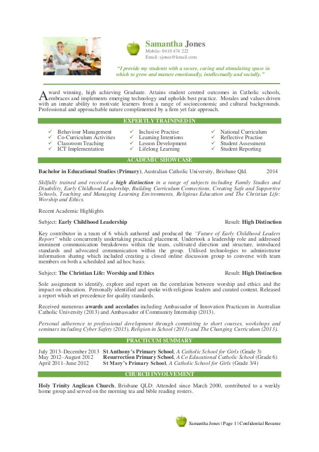resume writing samples