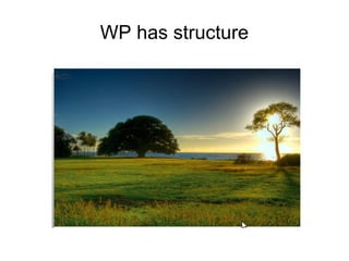 WP has structure 