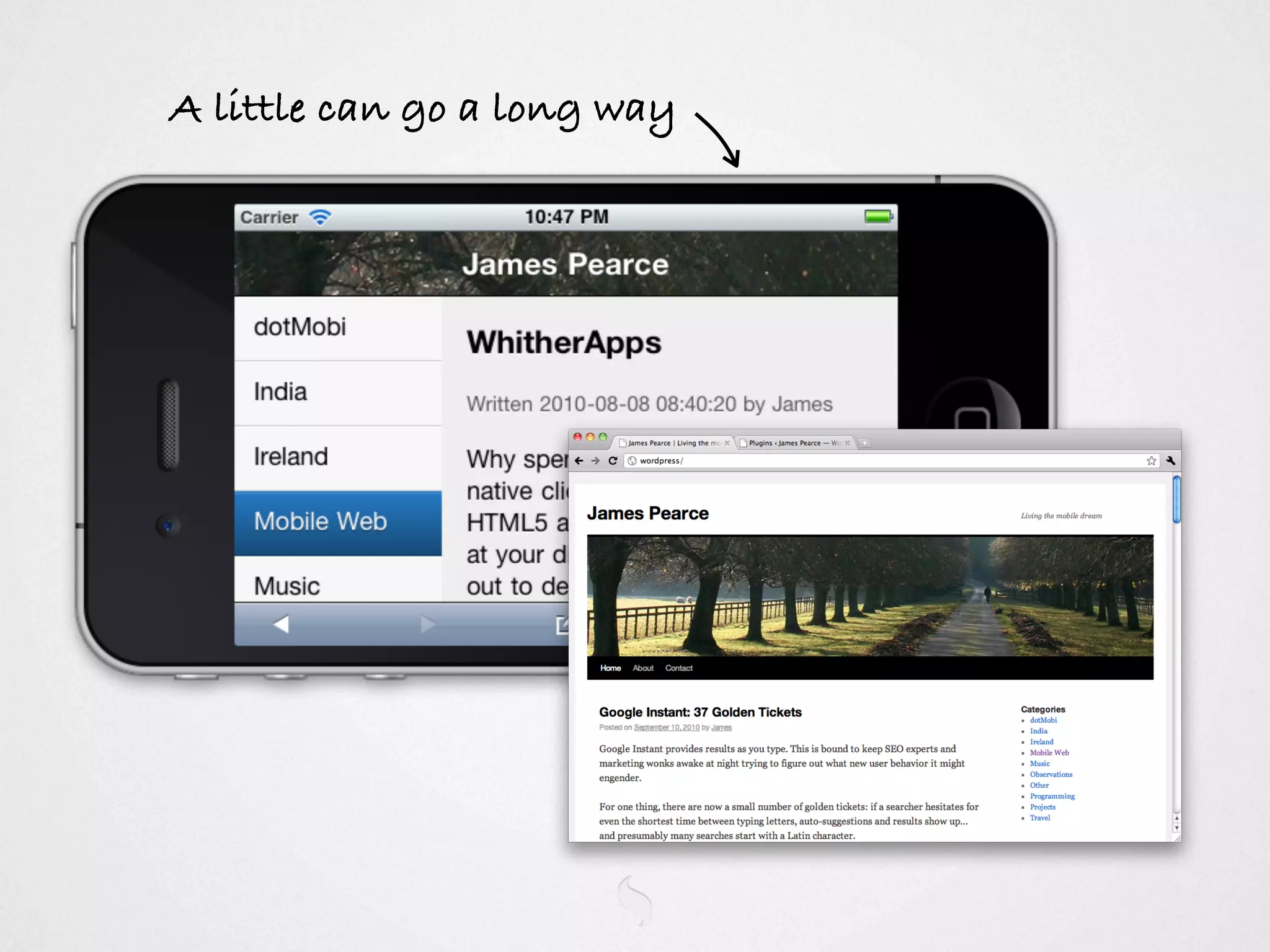 A little can go a long way
 