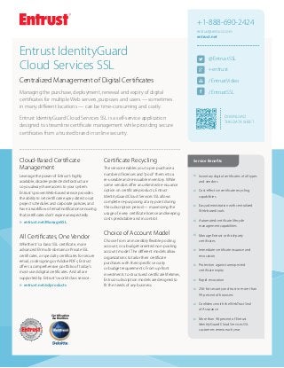Entrust IdentityGuard Cloud Services SSL (Certificate Management) Entrust IdentityGuard Cloud Services SSL (Certificate Management)