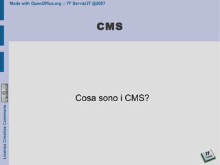 CMS Cosa sono i CMS? 