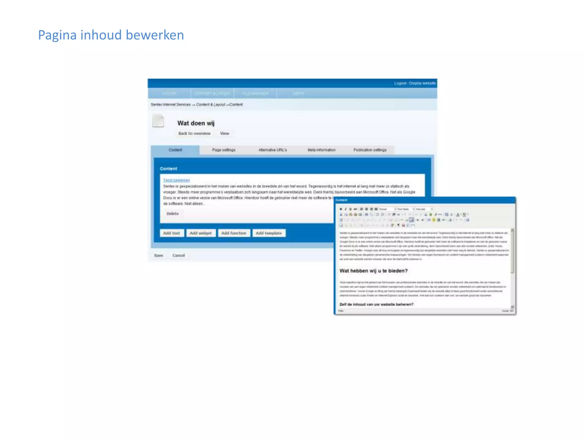 Paginainhoudbewerken