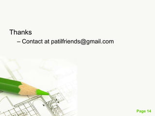 Thanks
– Contact at patilfriends@gmail.com

Page 14

 