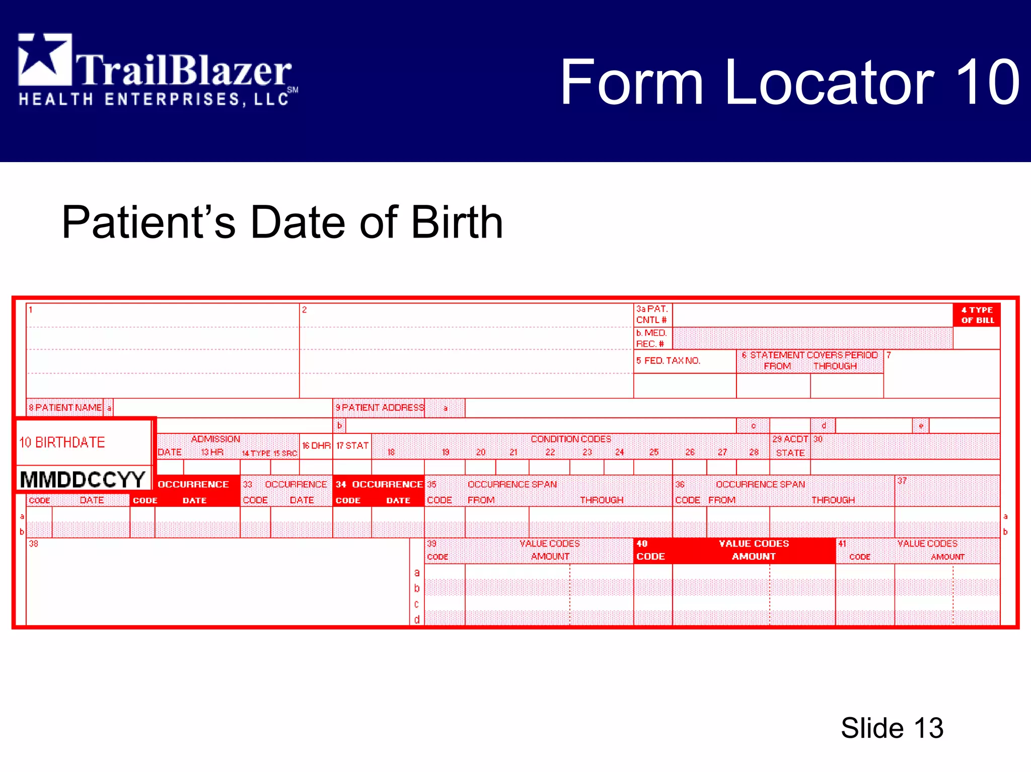 CMS 1450 (UB-04) - Overview