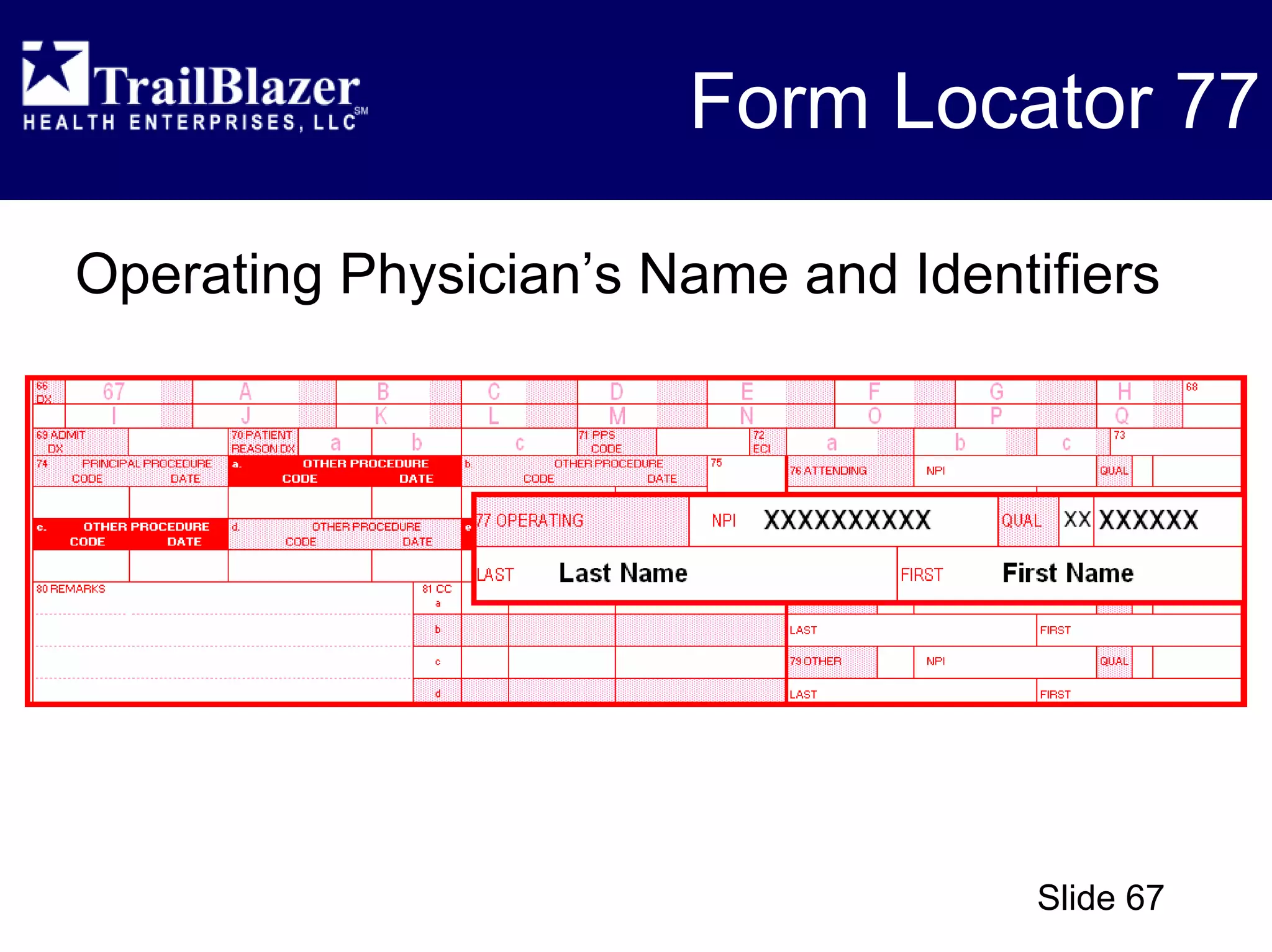 CMS 1450 (UB-04) - Overview