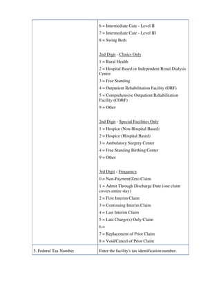 CMS 1450 (UB-04) Instructions