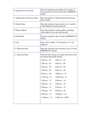 CMS 1450 (UB-04) Instructions