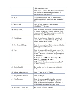CMS 1450 (UB-04) Instructions