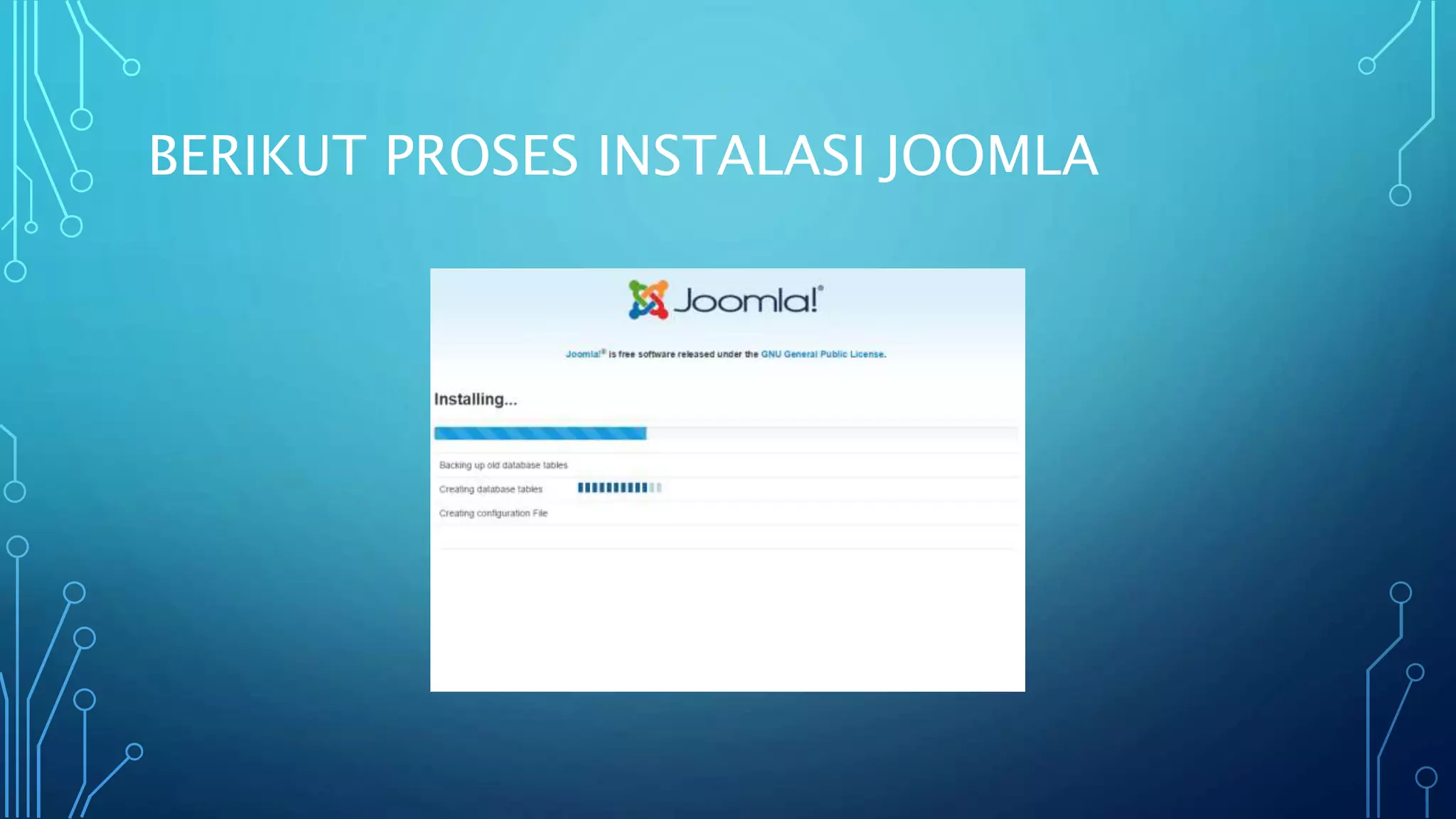 BERIKUT PROSES INSTALASI JOOMLA
 
