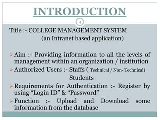 College Management System | PPTX