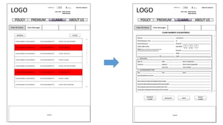 ABOUT USPREMIUMPOLICY CLAIMS
ENG
View All Claims View Messages
CLAIM NUMBER 1231564789321 FILED ON:DD/MM/YYYY STATUS: DUE FOR PAYMENT
CLAIM NUMBER 1231564789321 FILED ON:DD/MM/YYYY STATUS: ASSIGNED
CLAIM NUMBER 1231564789321 FILED ON:DD/MM/YYYY STATUS: REJECTED
CLAIM NUMBER 1231564789321 FILED ON:DD/MM/YYYY STATUS: CLOSED
CLAIM NUMBER 1231564789321 FILED ON:DD/MM/YYYY STATUS: DUE FOR PAYMENT
CLAIM NUMBER 1231564789321 FILED ON:DD/MM/YYYY STATUS: REJECTED
CLAIM NUMBER 1231564789321 FILED ON:DD/MM/YYYY STATUS: CLOSED
CLAIM NUMBER 1231564789321 FILED ON:DD/MM/YYYY STATUS: WITH ADJUSTOR
LOGO
CONTACT US
HELP LINE: 9999 999 999
0000 000 000
A| A| A Welcome Adjustor
FOOTER
REFRESH FILTER
ABOUT USPREMIUMPOLICY CLAIMS
ENG
CLAIM NUMBER 1231564789321
View All Claims View Messages
LOGO
CONTACTUS
HELP LINE: 9999 999 999
0000 000 000
A| A| A Welcome Adjustor
FOOTER
APPROVE
CLAIM
REJECT
CLAIM
ESCALATE SAVE
 
