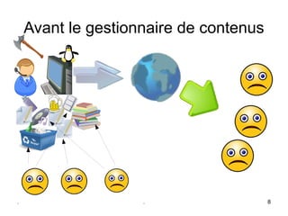 Avant le gestionnaire de contenus




.                   .                   8
 