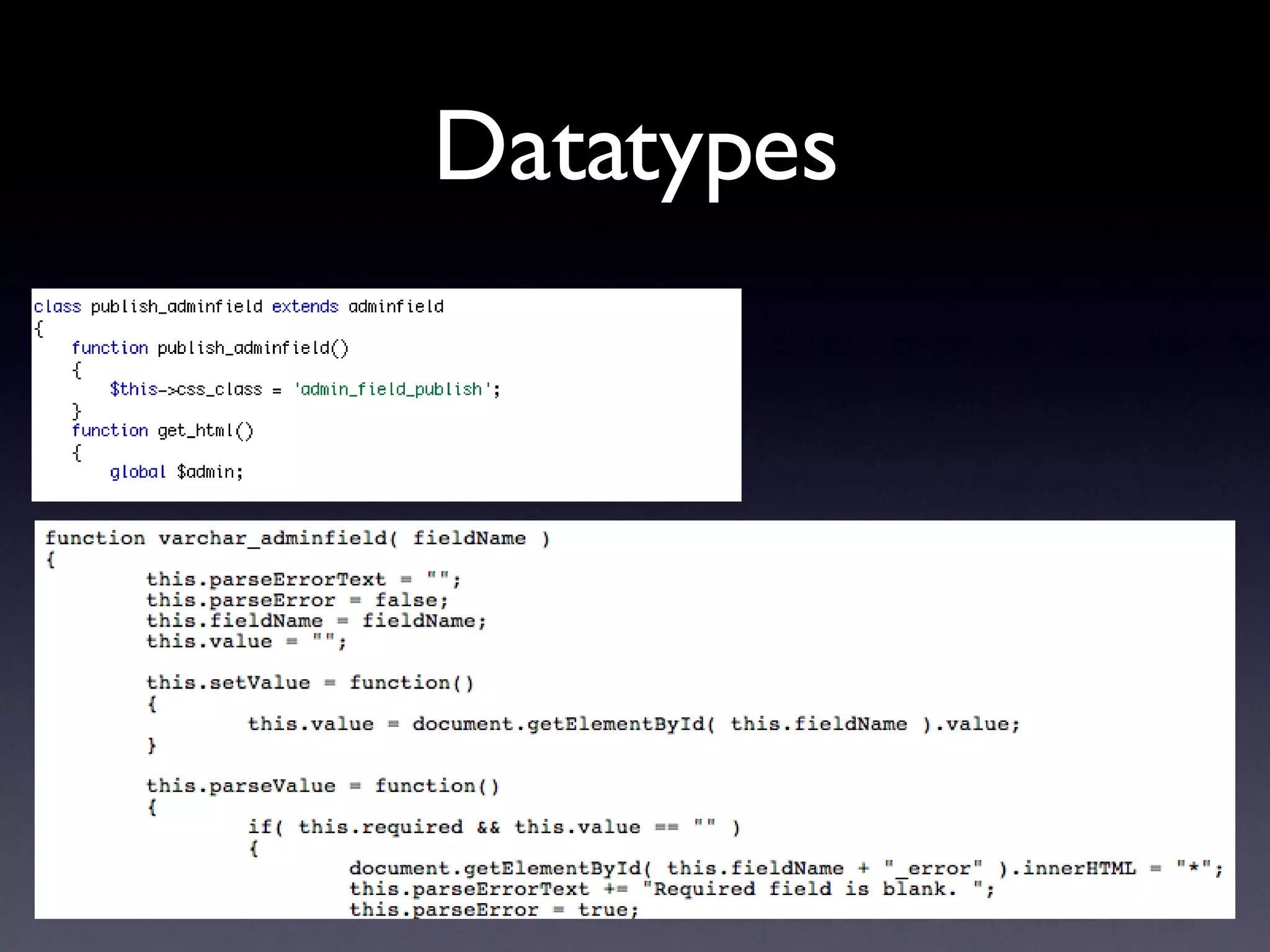 Datatypes 