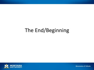 The End/Beginning
 