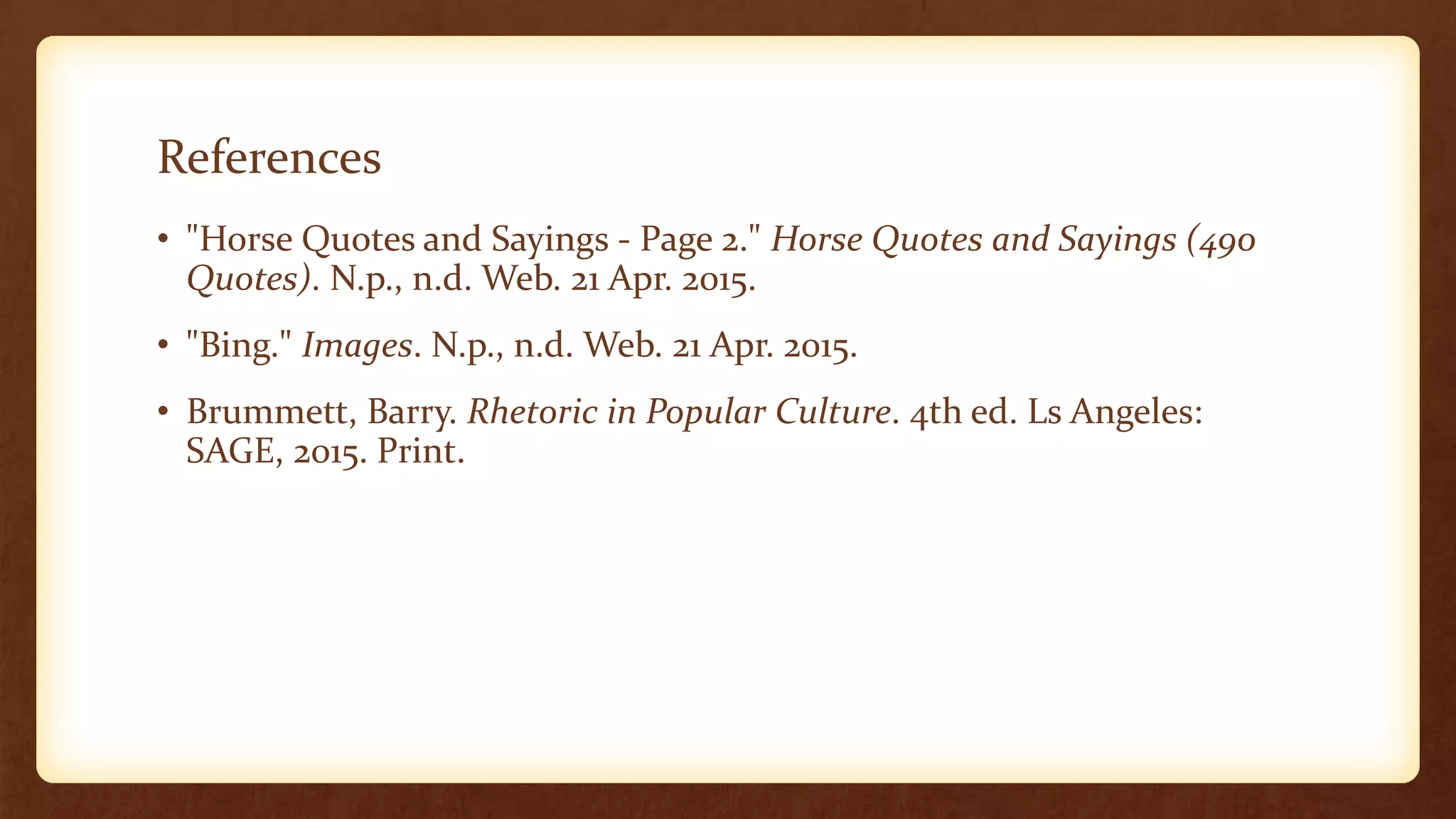 Cms 298 Visual Rhetoric in the Equestrain world | PPTX