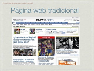 Construcción de sitios web a medida con CMS




           Página web tradicional
 