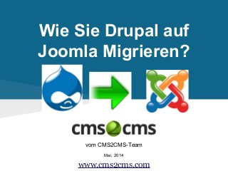 Wie Sie Drupal auf
Joomla Migrieren?
vom CMS2CMS-Team
Mai, 2014
www.cms2cms.com
 