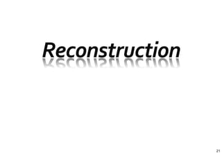 Reconstruction



                 21
 