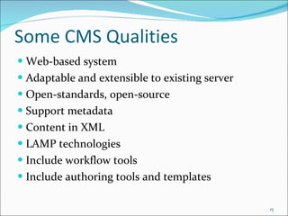 Cms an overview | PPT