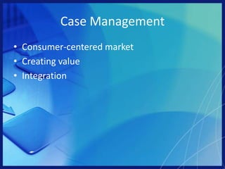 Consumer-centered market